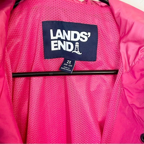 Lands' End Women's Vibrant Pink Ultralight Packable Utility Jacket - Size: 2X - Picture 3 of 9